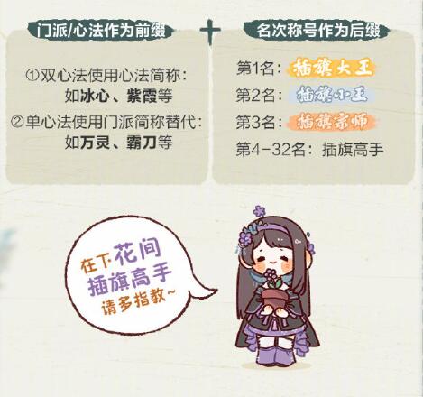 《剑网3》插旗大王门派内战1V1模式介绍