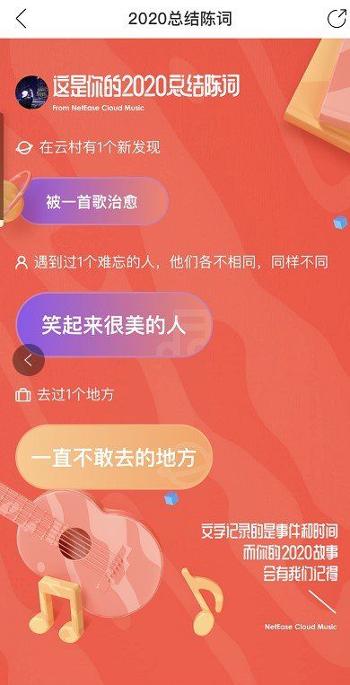 《网易云音乐》我的2020总结陈词活动入口