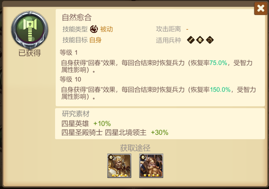 《天下英雄》4星技能推荐