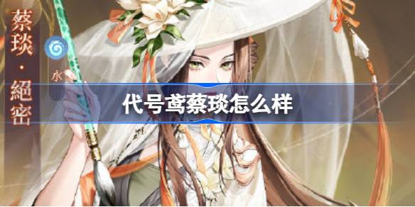 代号鸢蔡琰怎么样 代号鸢蔡琰密探测评