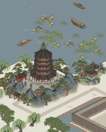 《江南百景图》雷峰塔脚下的寺庙在哪雷峰塔脚下的寺庙位置2