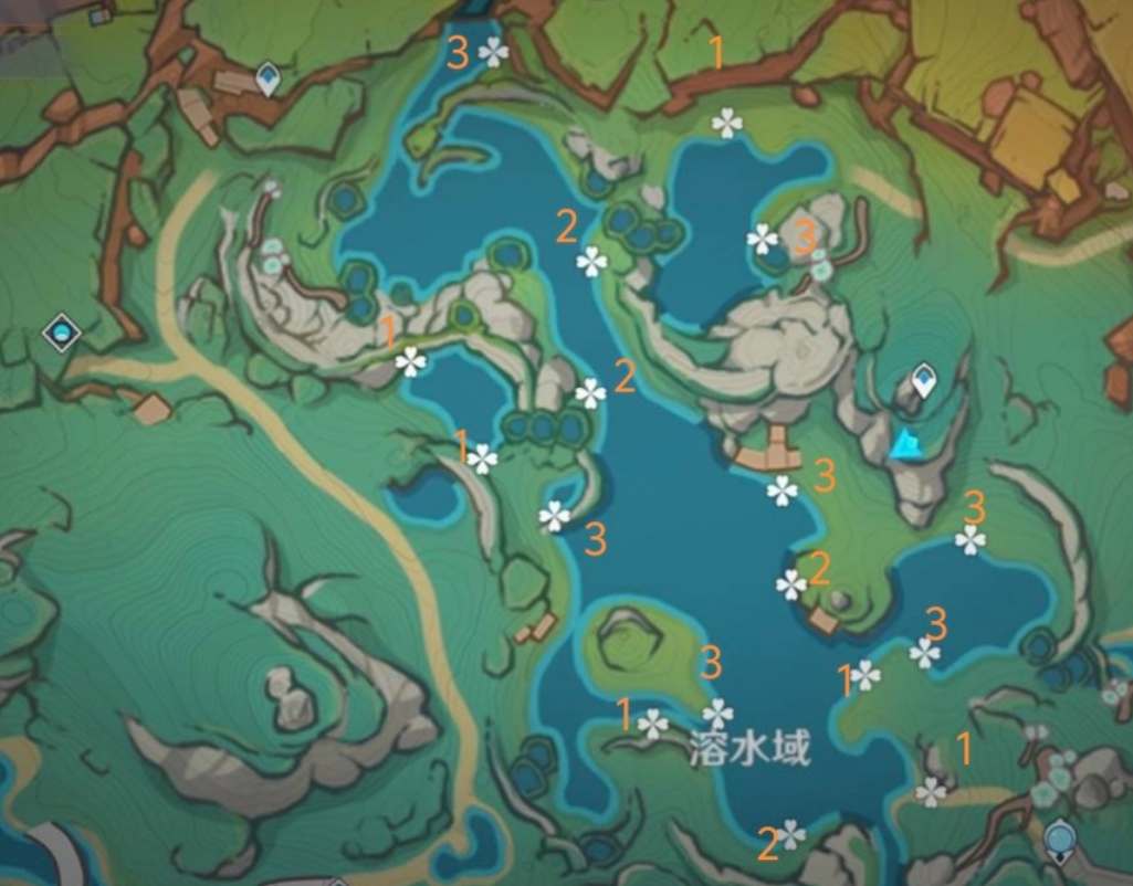 《原神》浪沫羽鳃高效采集路线图一览
