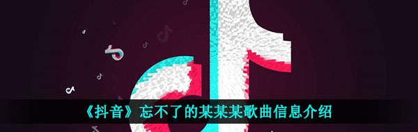 《抖音》忘不了的某某某歌曲信息介绍