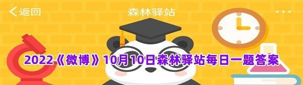 2022《微博》10月10日森林驿站每日一题答案