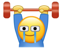 《抖音》小黄脸举哑铃表情包分享